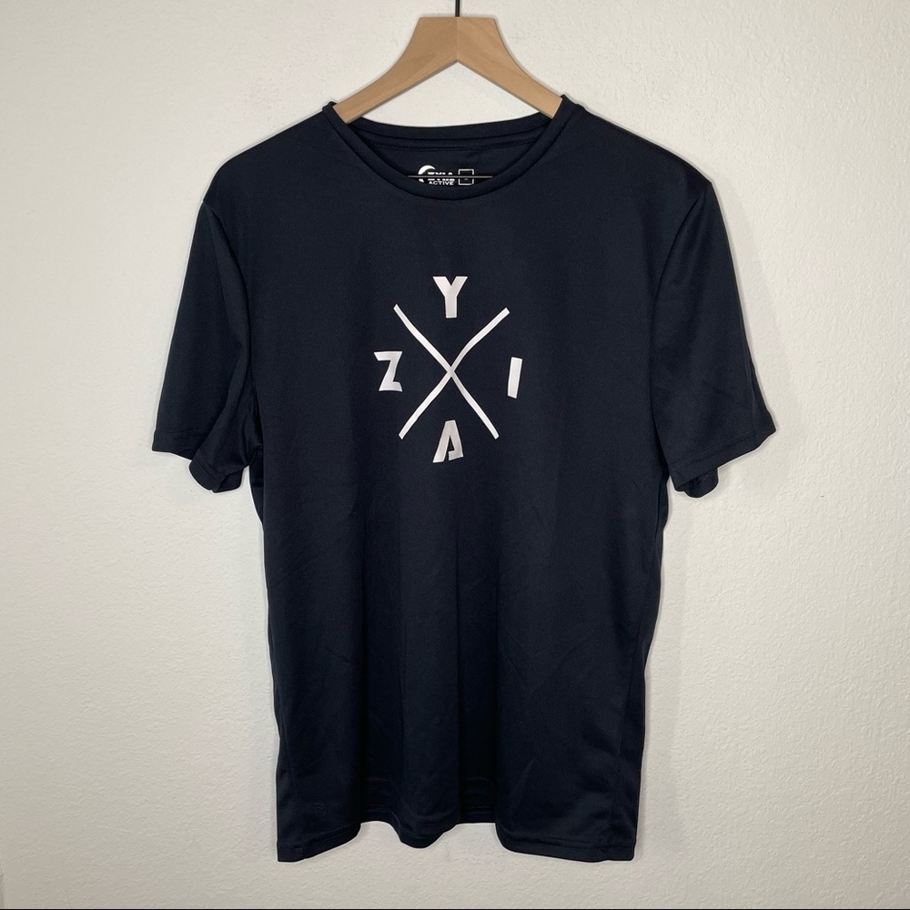 Mens ZYIA-X Active Trainer Black T-Shirt Size Large